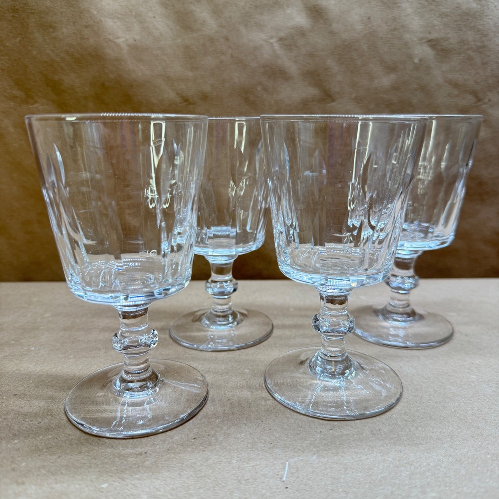 Lenox Aristocrat Crystal Wine Glasses Set of 4 USA 5 Inch Stemware Crystal